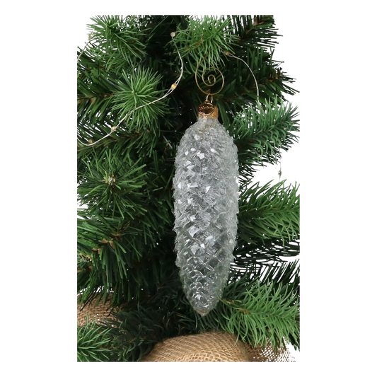 Crystal Pinecone Ornament Handmade Glass Christmas ornament