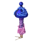 Indigo Night Echo | Hand-Painted Glass Ornament | Blubom 2024-302