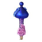 Indigo Night Echo | Hand-Painted Glass Ornament | Blubom 2024-302