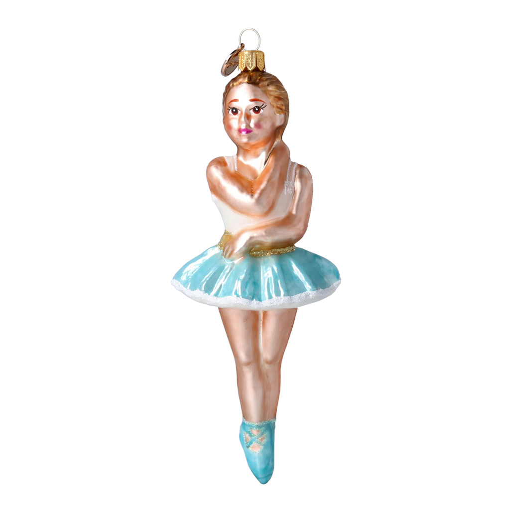 Azure Danseuse | Hand-Painted Glass Ornament | Blubom 2024-317