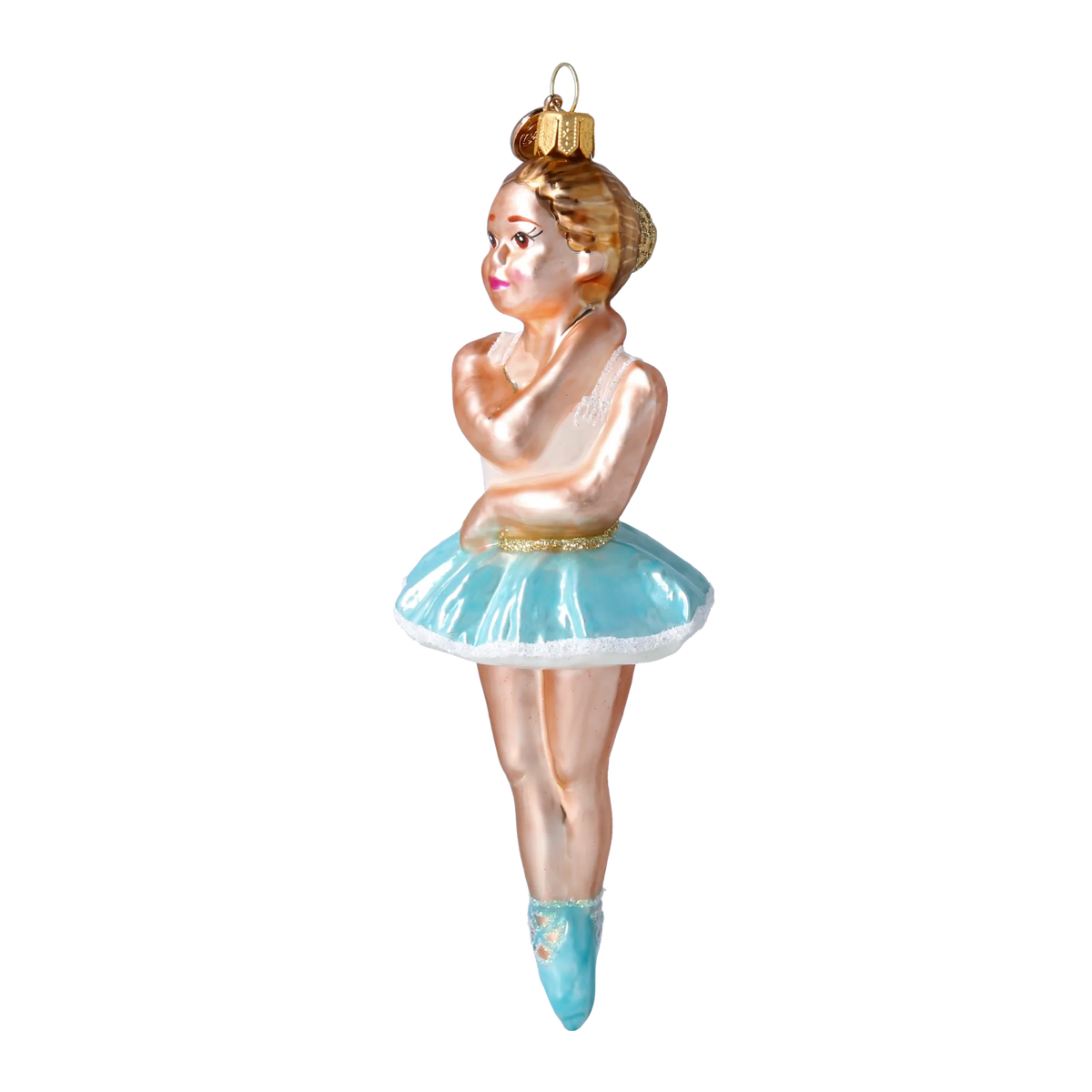 Azure Danseuse | Hand-Painted Glass Ornament | Blubom 2024-317