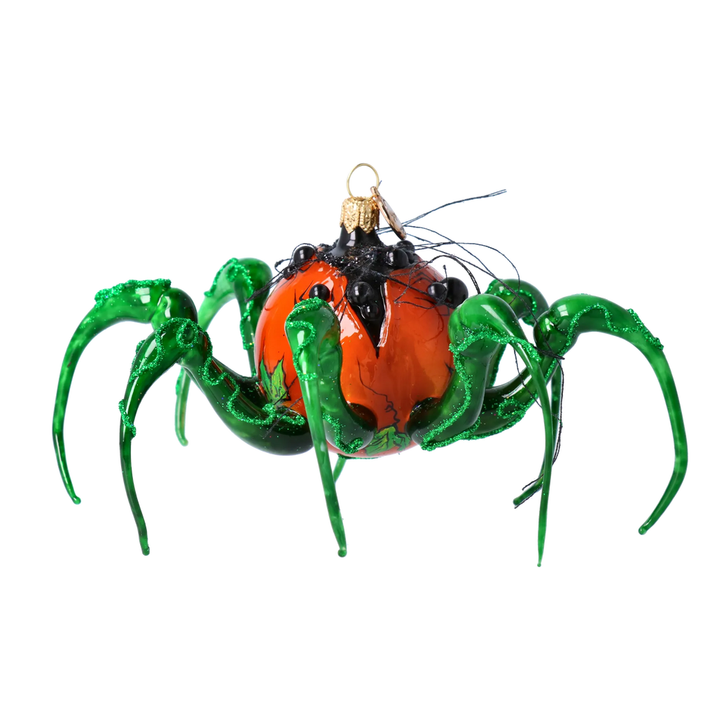 Nocturnal Harvest Weaver | Hand-Painted Glass Ornament | Blubom 2024-325