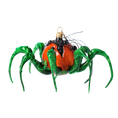 Load image into Gallery viewer, Emerald Legged Pumpkin Spider Premium christmas glass ornament 2024-325
