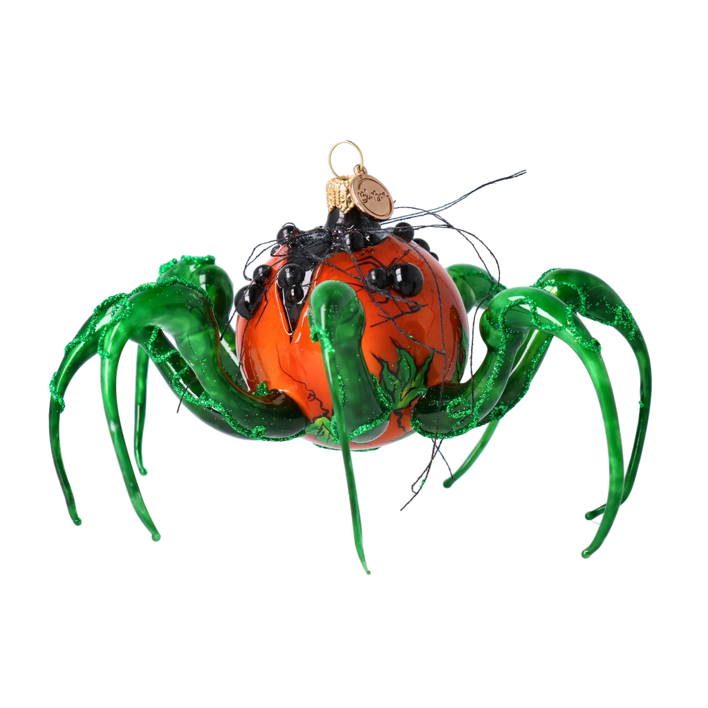 Nocturnal Harvest Weaver | Hand-Painted Glass Ornament | Blubom 2024-325