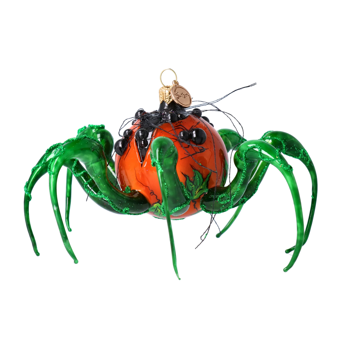 Nocturnal Harvest Weaver | Hand-Painted Glass Ornament | Blubom 2024-325
