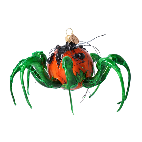 Nocturnal Harvest Weaver | Hand-Painted Glass Ornament | Blubom 2024-325