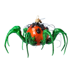 Nocturnal Harvest Weaver | Hand-Painted Glass Ornament | Blubom 2024-325