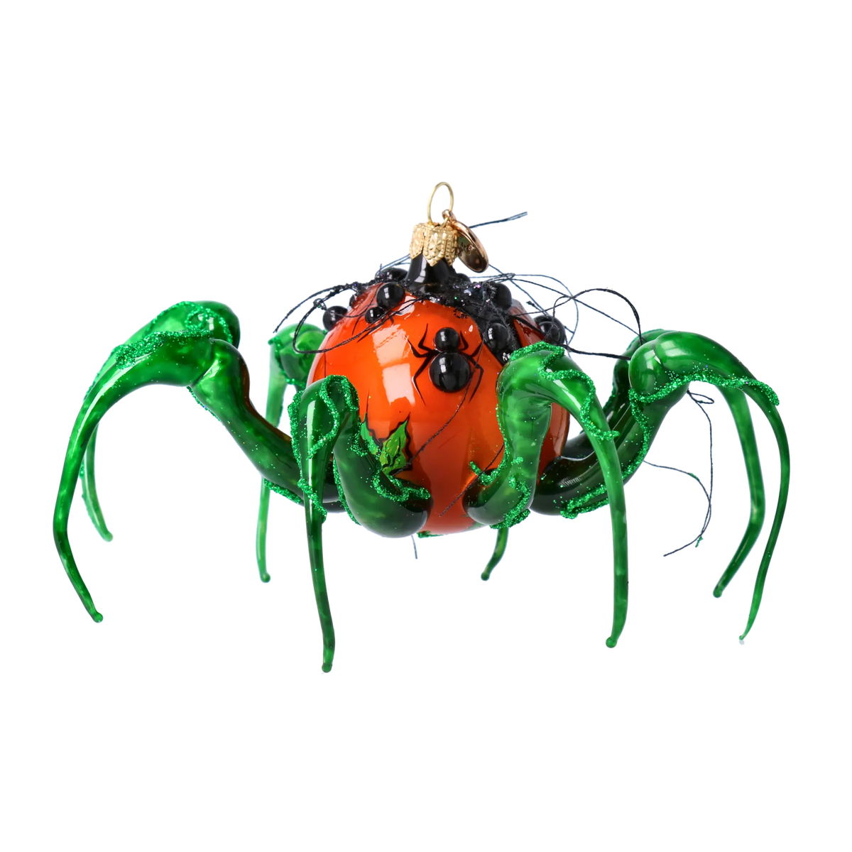 Nocturnal Harvest Weaver | Hand-Painted Glass Ornament | Blubom 2024-325