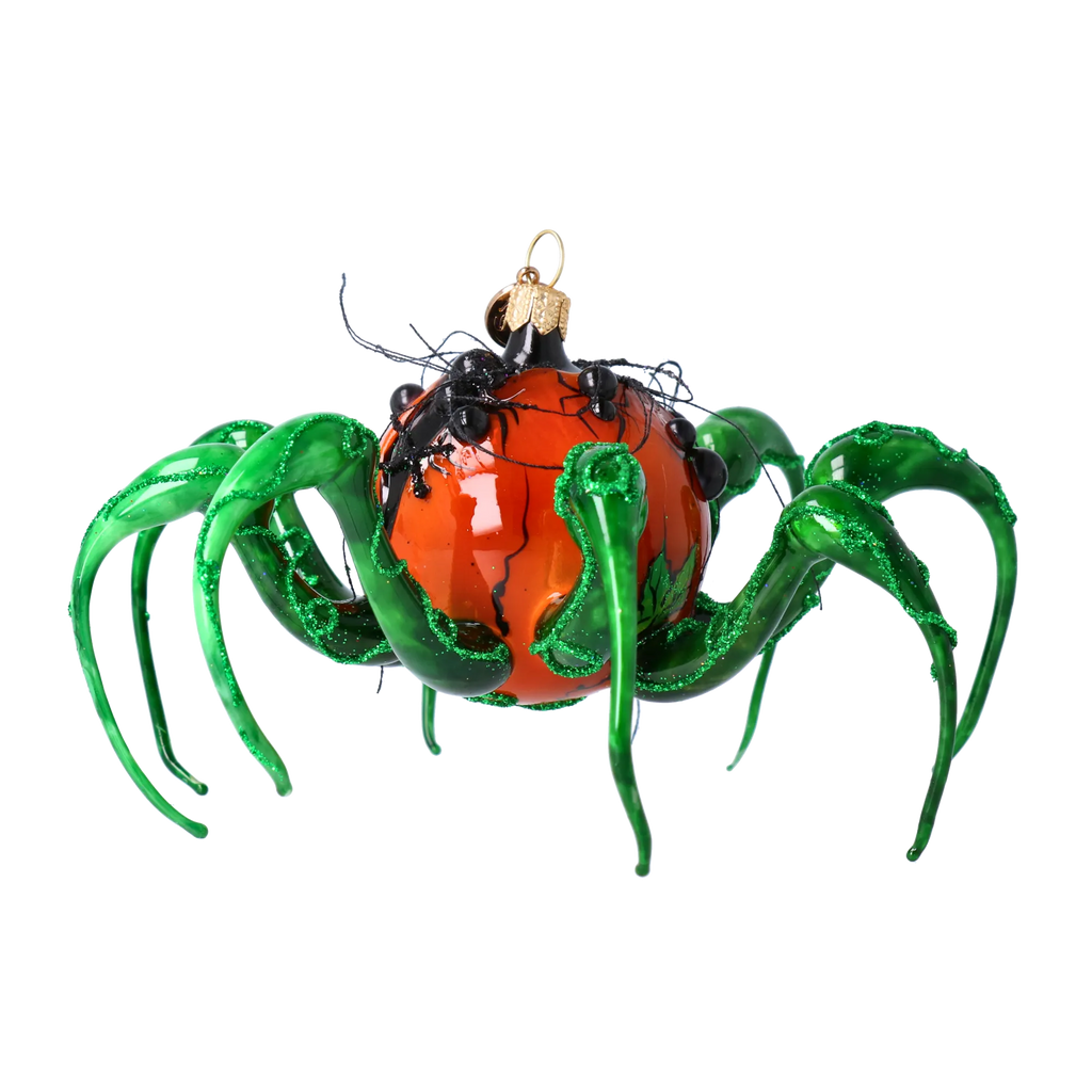 Nocturnal Harvest Weaver | Hand-Painted Glass Ornament | Blubom 2024-325