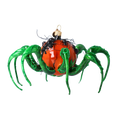Load image into Gallery viewer, Emerald Legged Pumpkin Spider Premium christmas glass ornament 2024-325
