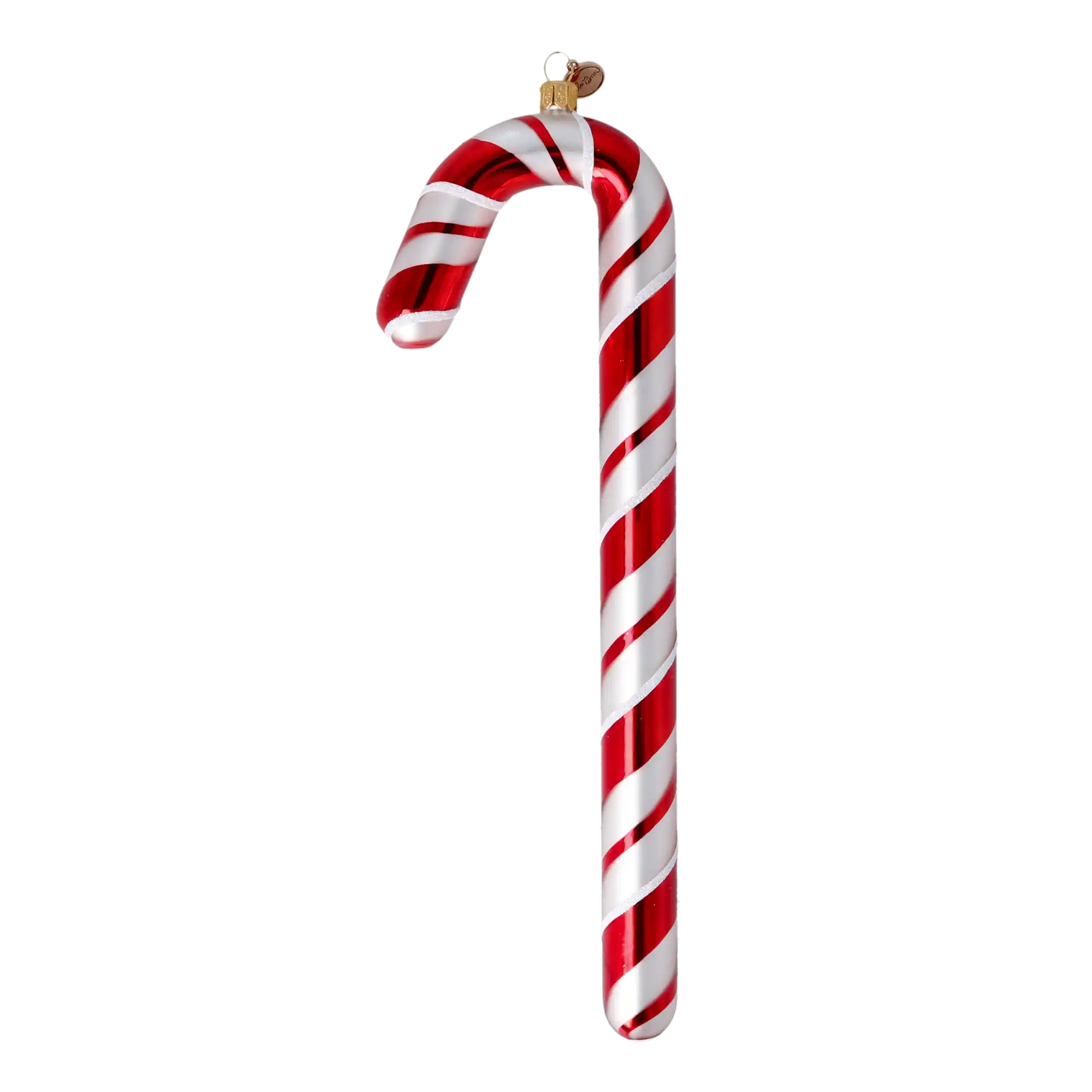 Red & White Candy Cane  Handmade Glass Christmas ornaments