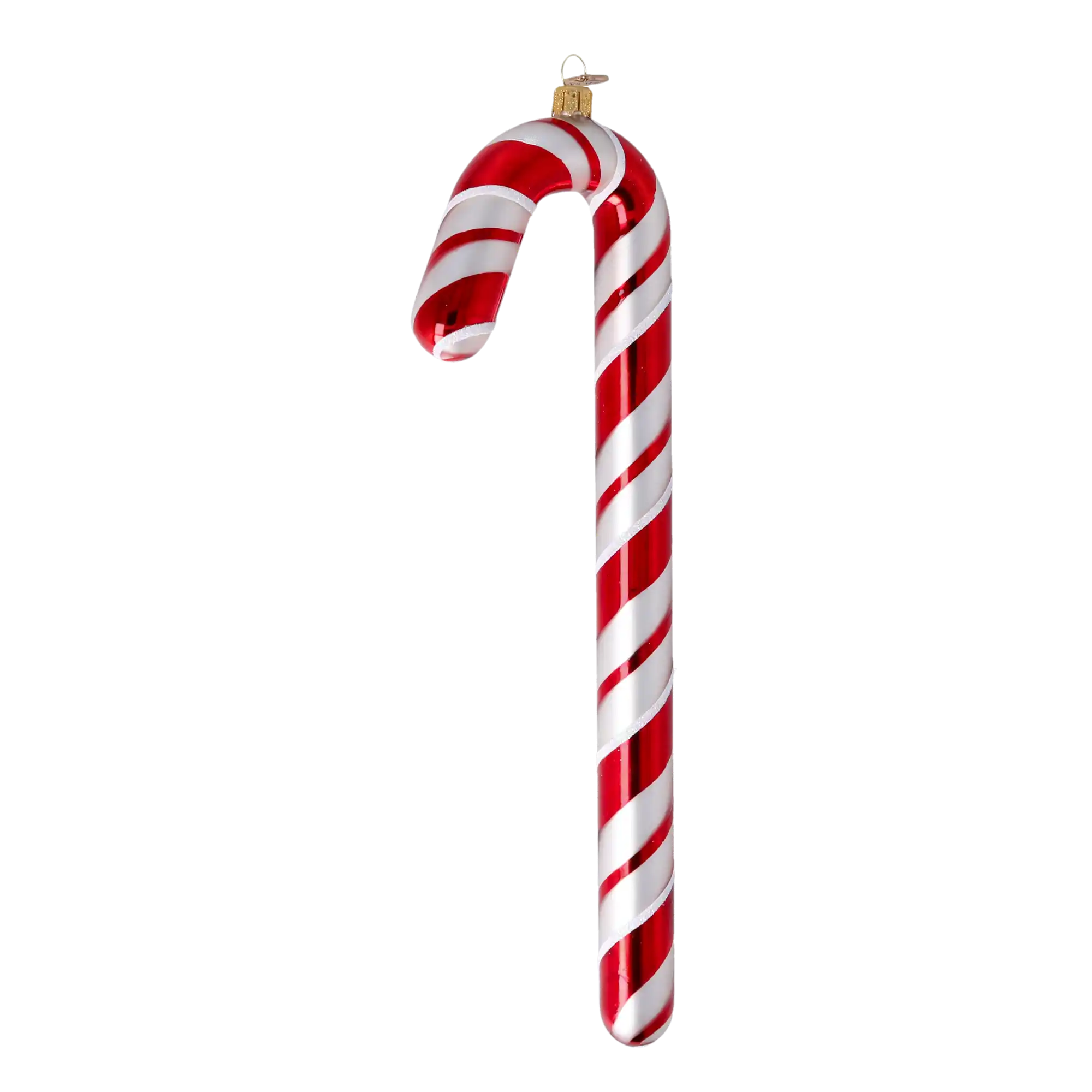 Red & White Candy Cane  Handmade Glass Christmas ornaments