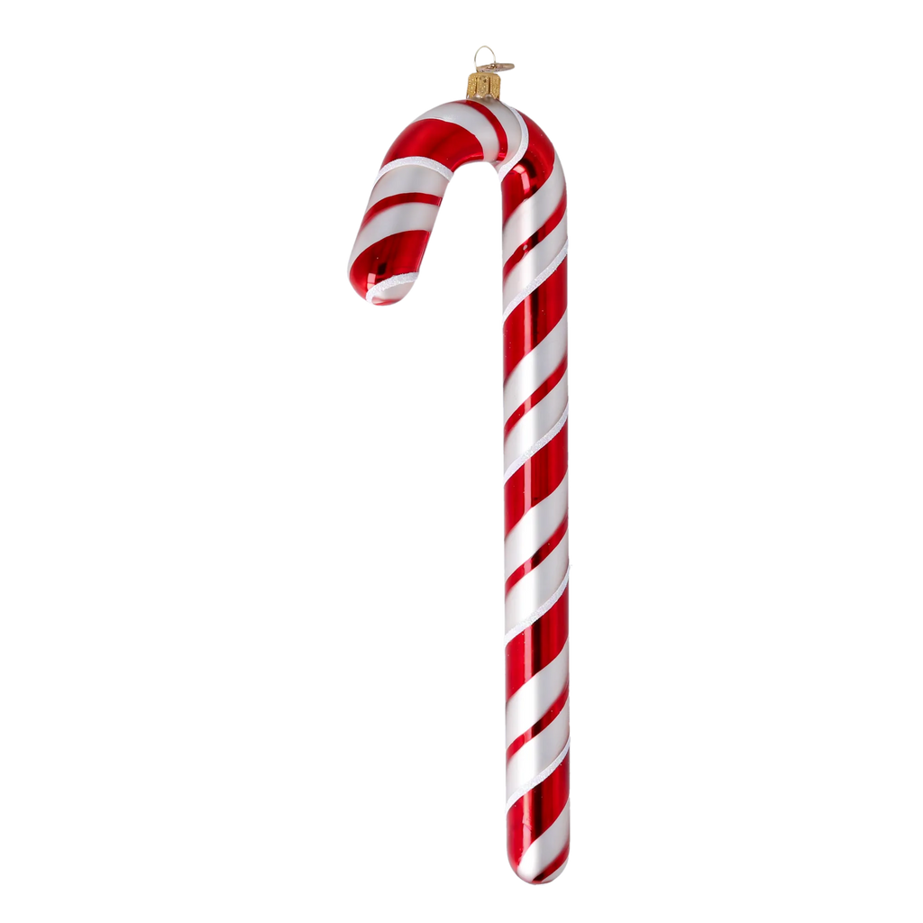 Peppermint Silk Waltz | Hand-Painted Glass Ornament | Blubom 2024-328