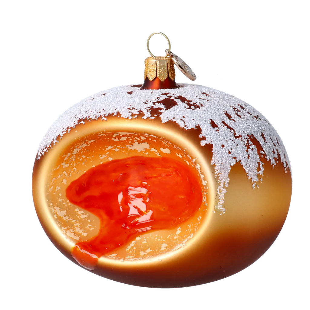 Frosted Ruby Solace | Hand-Painted Glass Ornament | Blubom 2024-329