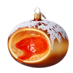 Frosted Ruby Solace | Hand-Painted Glass Ornament | Blubom 2024-329