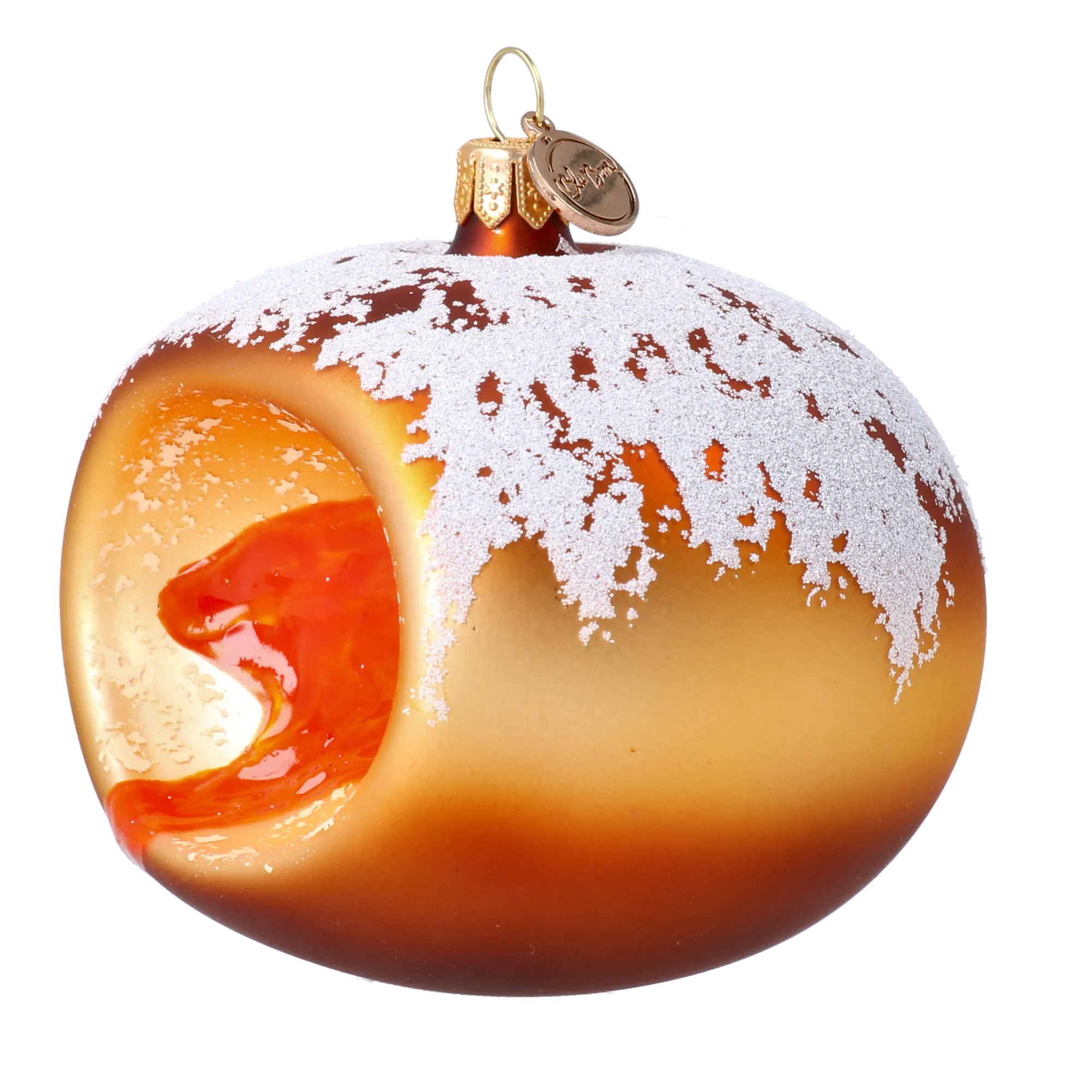Frosted Ruby Solace | Hand-Painted Glass Ornament | Blubom 2024-329