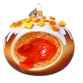 Honeyed Amber Bloom | Hand-Painted Glass Ornament | Blubom 2024-330