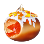 Honeyed Amber Bloom | Hand-Painted Glass Ornament | Blubom 2024-330