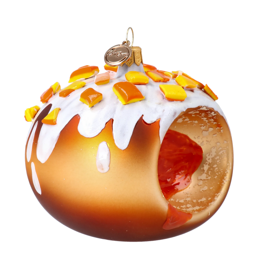 Honeyed Amber Bloom | Hand-Painted Glass Ornament | Blubom 2024-330