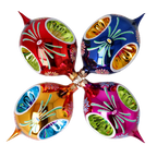 Enamel Echo | Hand-Painted Glass Ornament | Blubom 2024-331