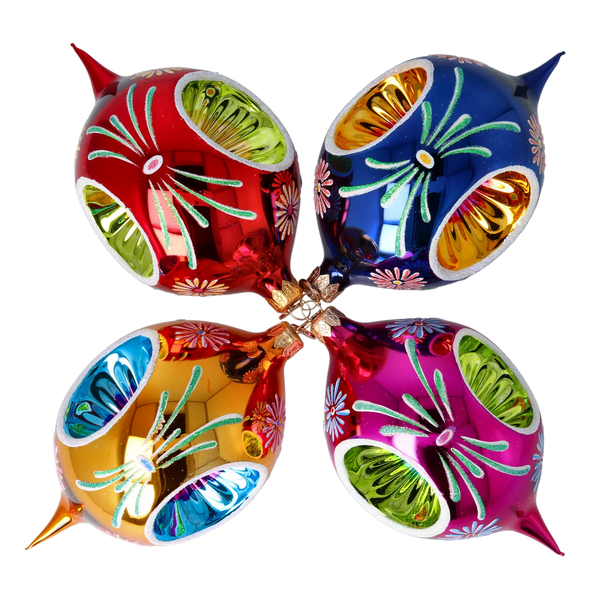 Enamel Echo | Hand-Painted Glass Ornament | Blubom 2024-331