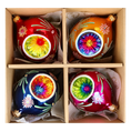 Load image into Gallery viewer, Colorful Christmas Set of 4 Colorful  Handmade Glass Christmas ornament. If 2024-331
