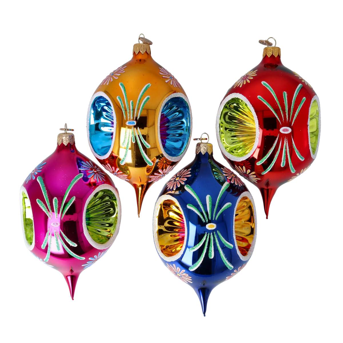Enamel Echo | Hand-Painted Glass Ornament | Blubom 2024-331