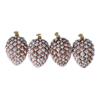Copper Tundra Silence | Hand-Painted Glass Ornament | Blubom 2024-338