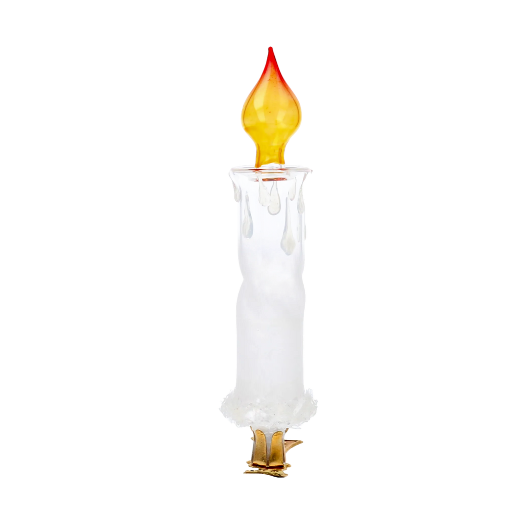 Ivory Vigil | Hand-Painted Glass Ornament | Blubom 2025-002
