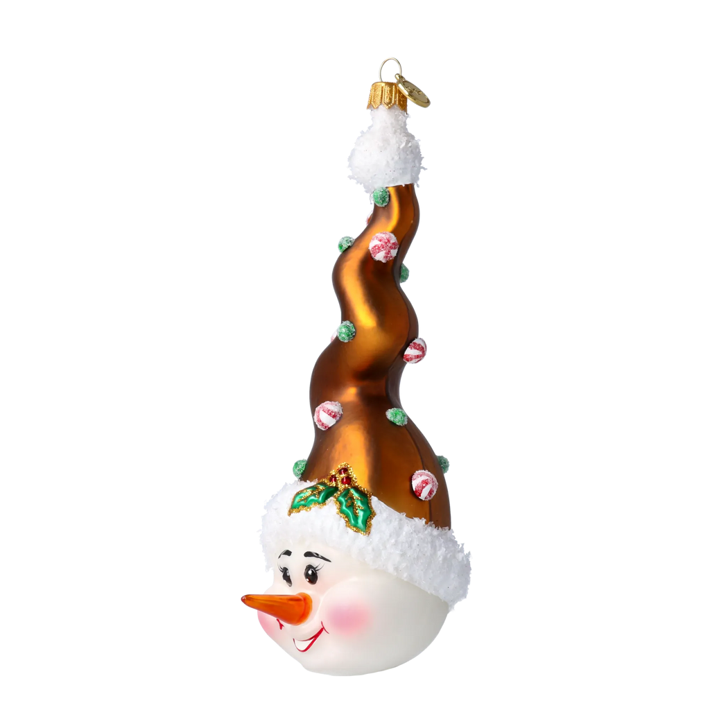 Jovial Amber Confection | Hand-Painted Glass Ornament | Blubom 2025-005
