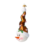 Jovial Amber Confection | Hand-Painted Glass Ornament | Blubom 2025-005