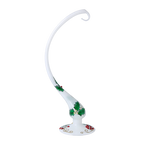 Alabaster Holly Poise | Hand-Painted Glass Ornament | Blubom 2025-006