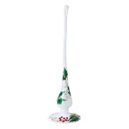 Alabaster Holly Poise | Hand-Painted Glass Ornament | Blubom 2025-006