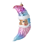 Serene Nocturne | Hand-Painted Glass Ornament | Blubom 2025-009