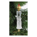 Frozen Amber Vigil | Hand-Painted Glass Ornament | Blubom 2025-010