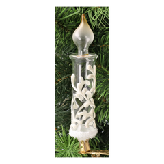 Clip-On Candle in White Mistletoe