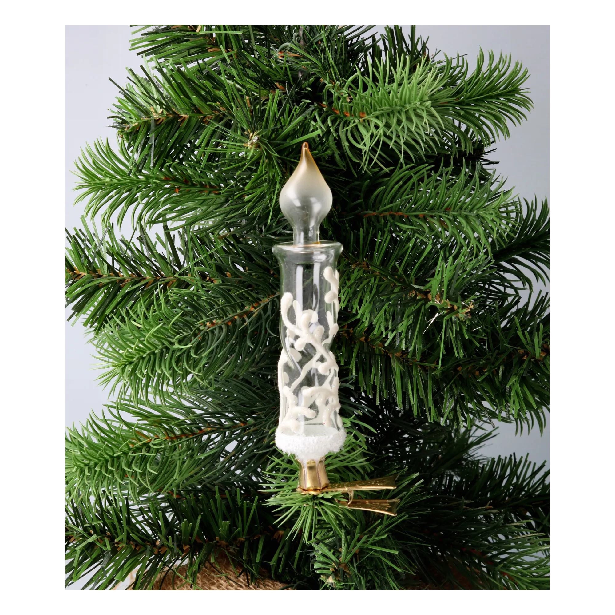 Glacial Breath | Hand-Painted Glass Ornament | Blubom 2025-011