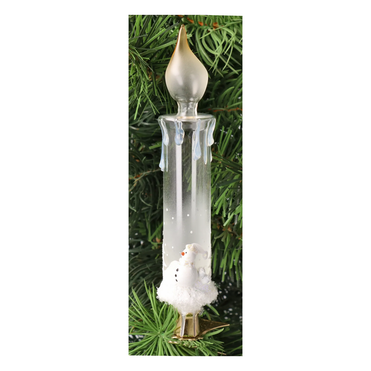 Silent Frost Sentinel | Hand-Painted Glass Ornament | Blubom 2025-012