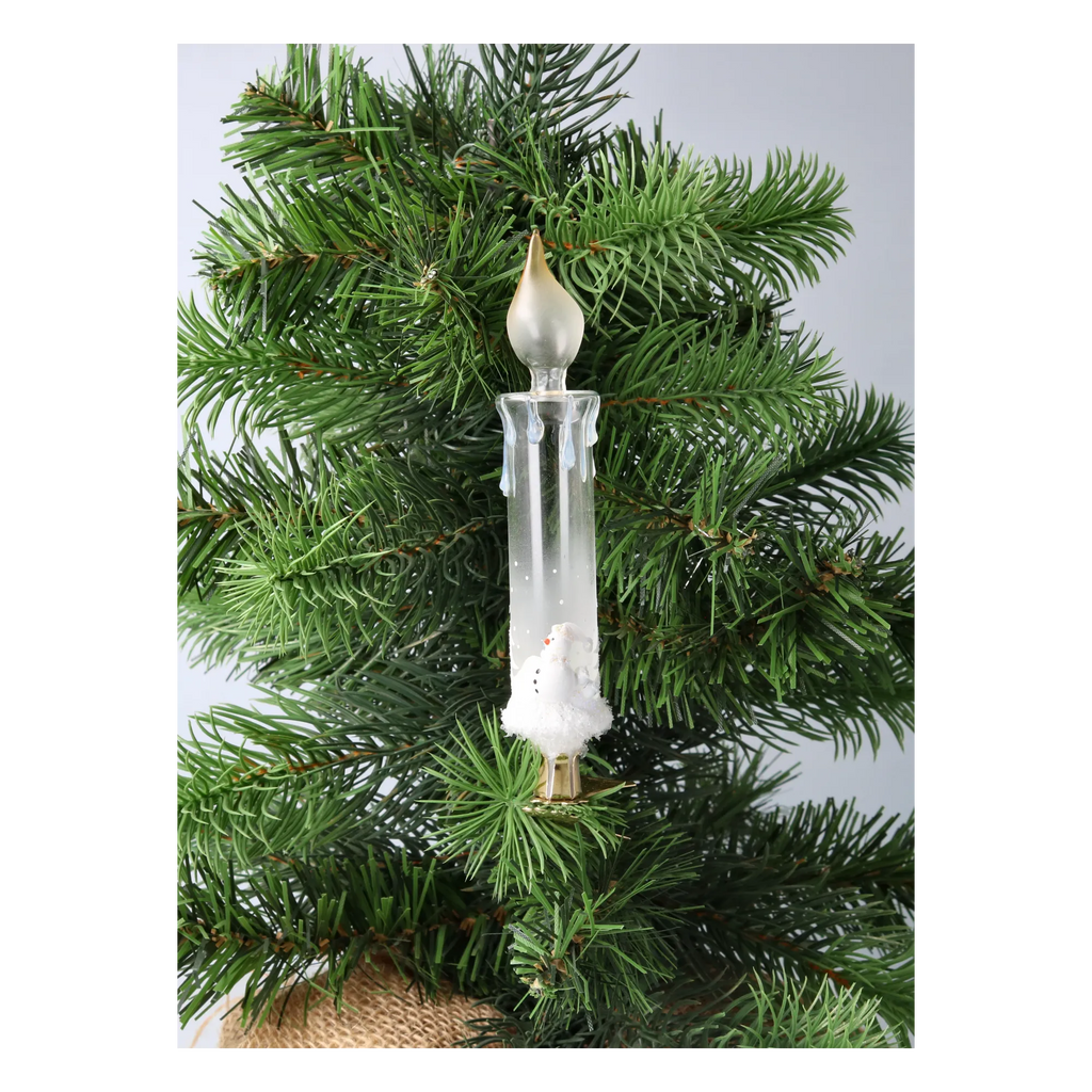 Silent Frost Sentinel | Hand-Painted Glass Ornament | Blubom 2025-012