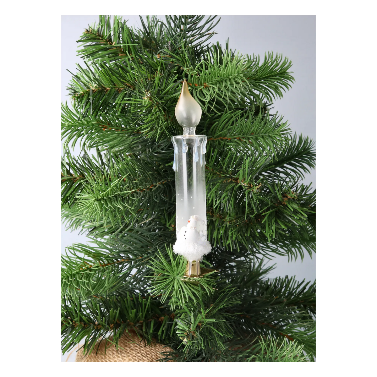 Silent Frost Sentinel | Hand-Painted Glass Ornament | Blubom 2025-012