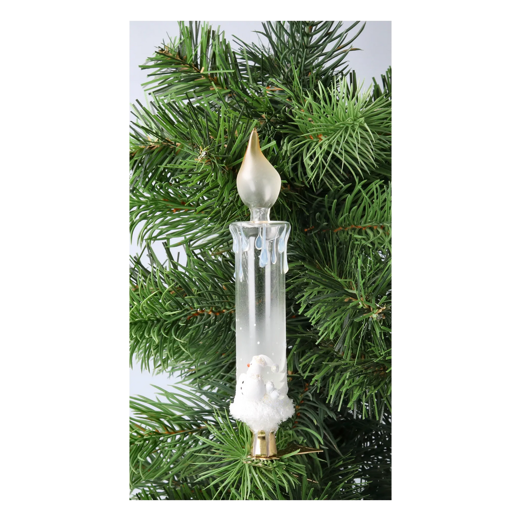 Silent Frost Sentinel | Hand-Painted Glass Ornament | Blubom 2025-012
