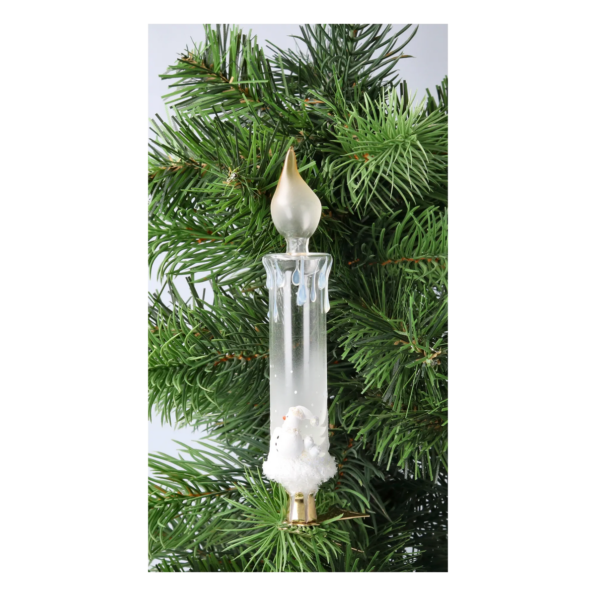 Silent Frost Sentinel | Hand-Painted Glass Ornament | Blubom 2025-012