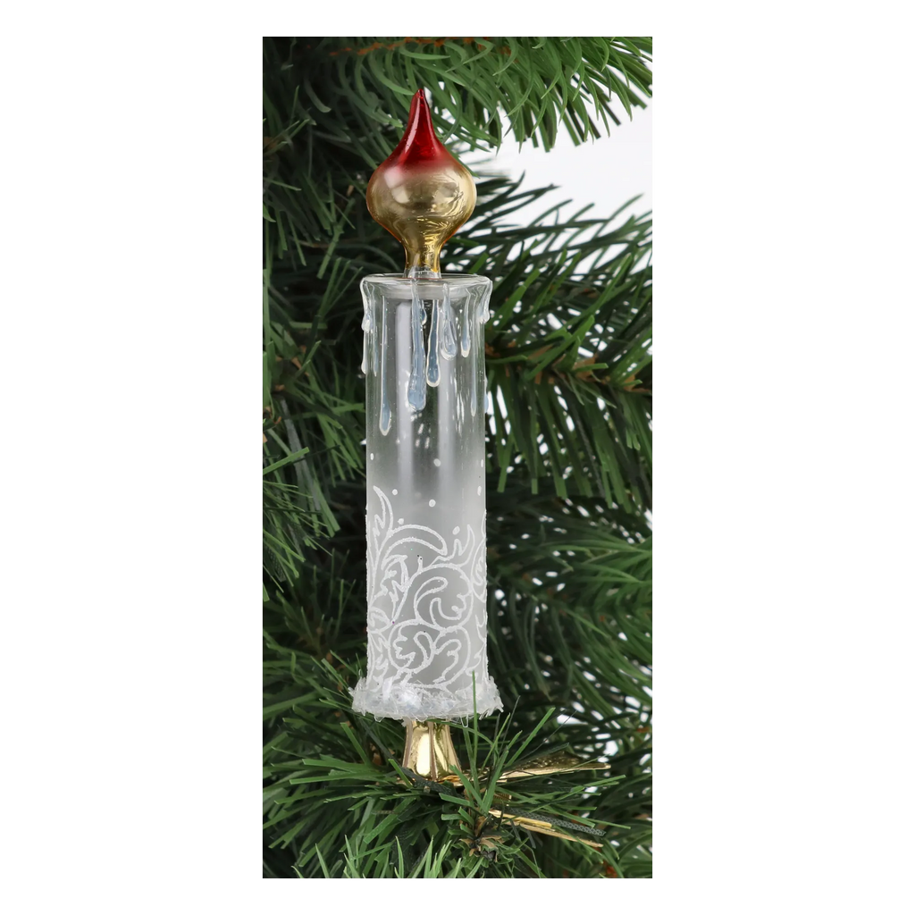 Frostbound Devotion | Hand-Painted Glass Ornament | Blubom 2025-015