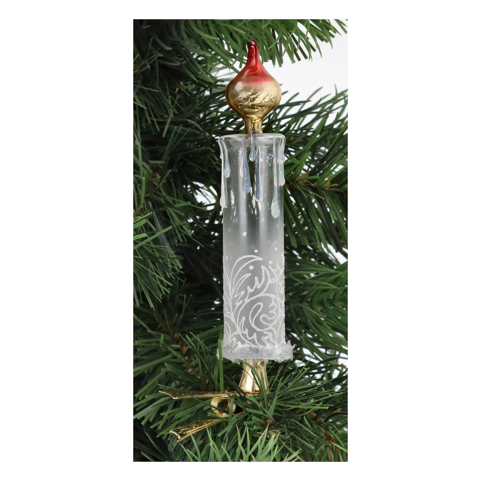 Frostbound Devotion | Hand-Painted Glass Ornament | Blubom 2025-015