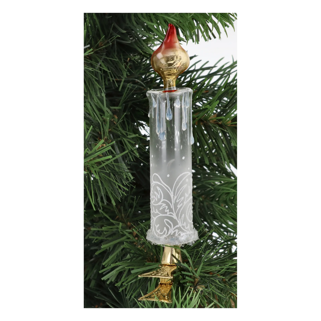 Frostbound Devotion | Hand-Painted Glass Ornament | Blubom 2025-015