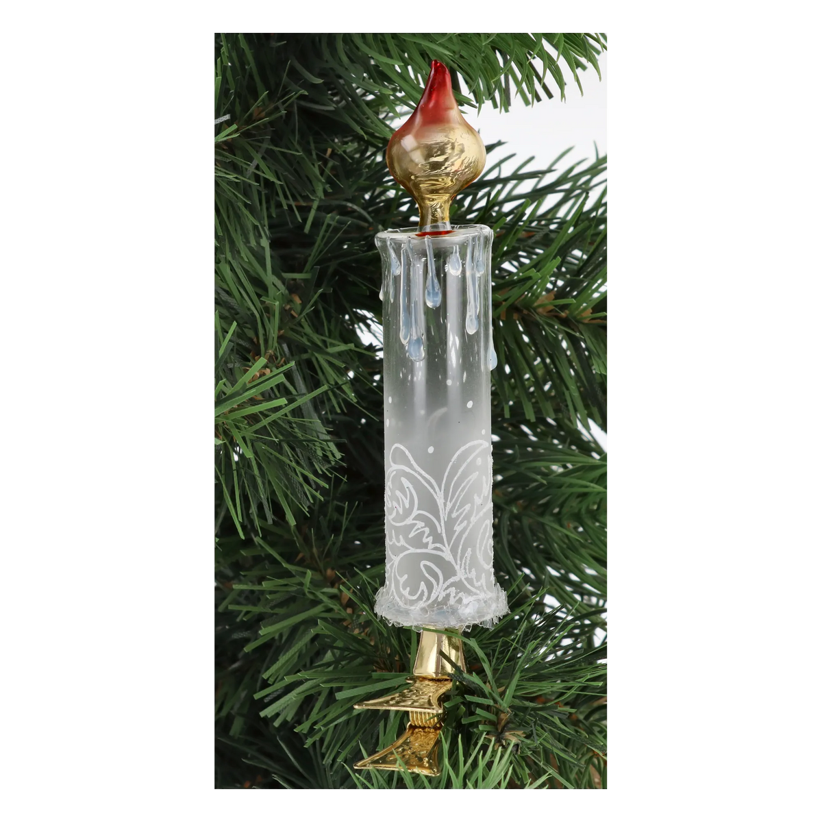 Frostbound Devotion | Hand-Painted Glass Ornament | Blubom 2025-015