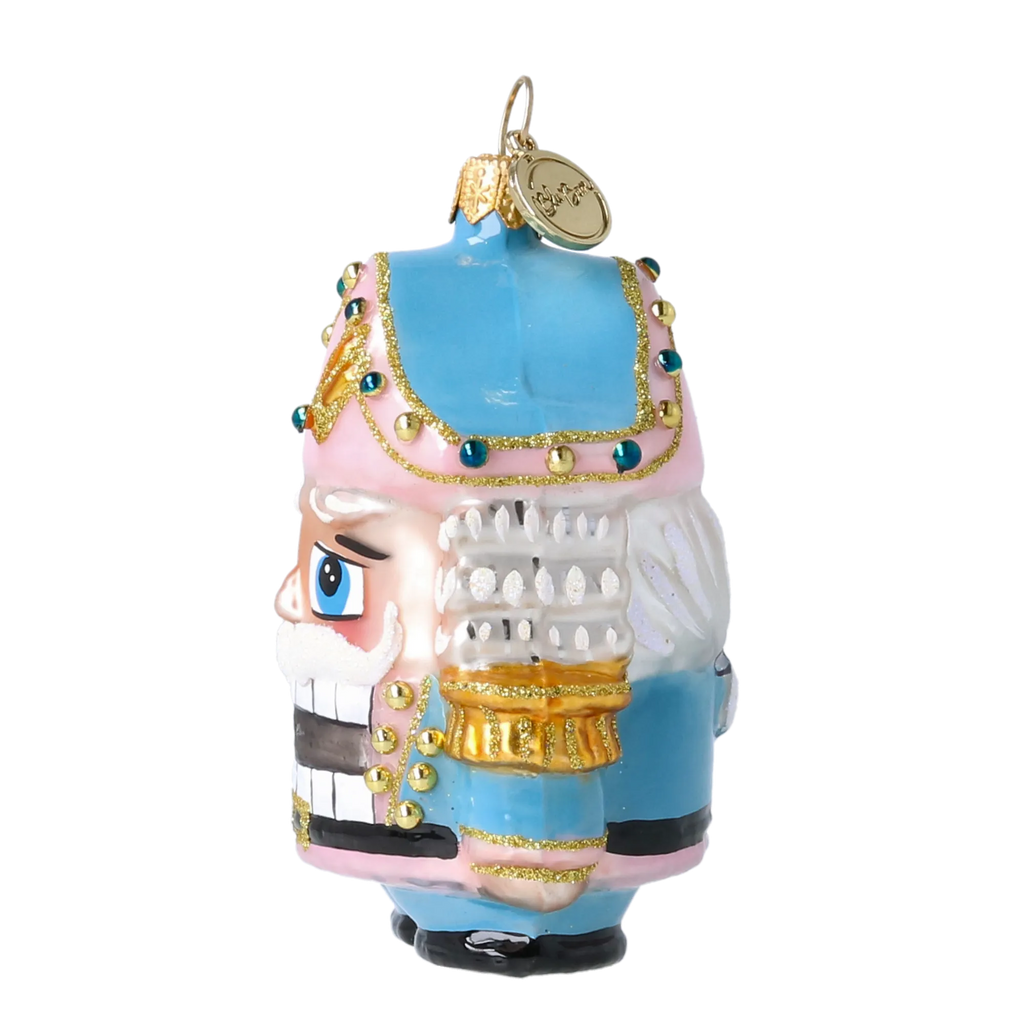 Gallant Blush Sentry | Hand-Painted Glass Ornament | Blubom 2025-024