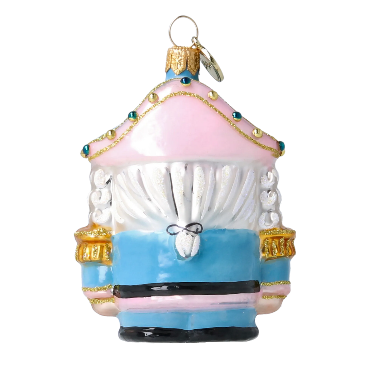 Gallant Blush Sentry | Hand-Painted Glass Ornament | Blubom 2025-024