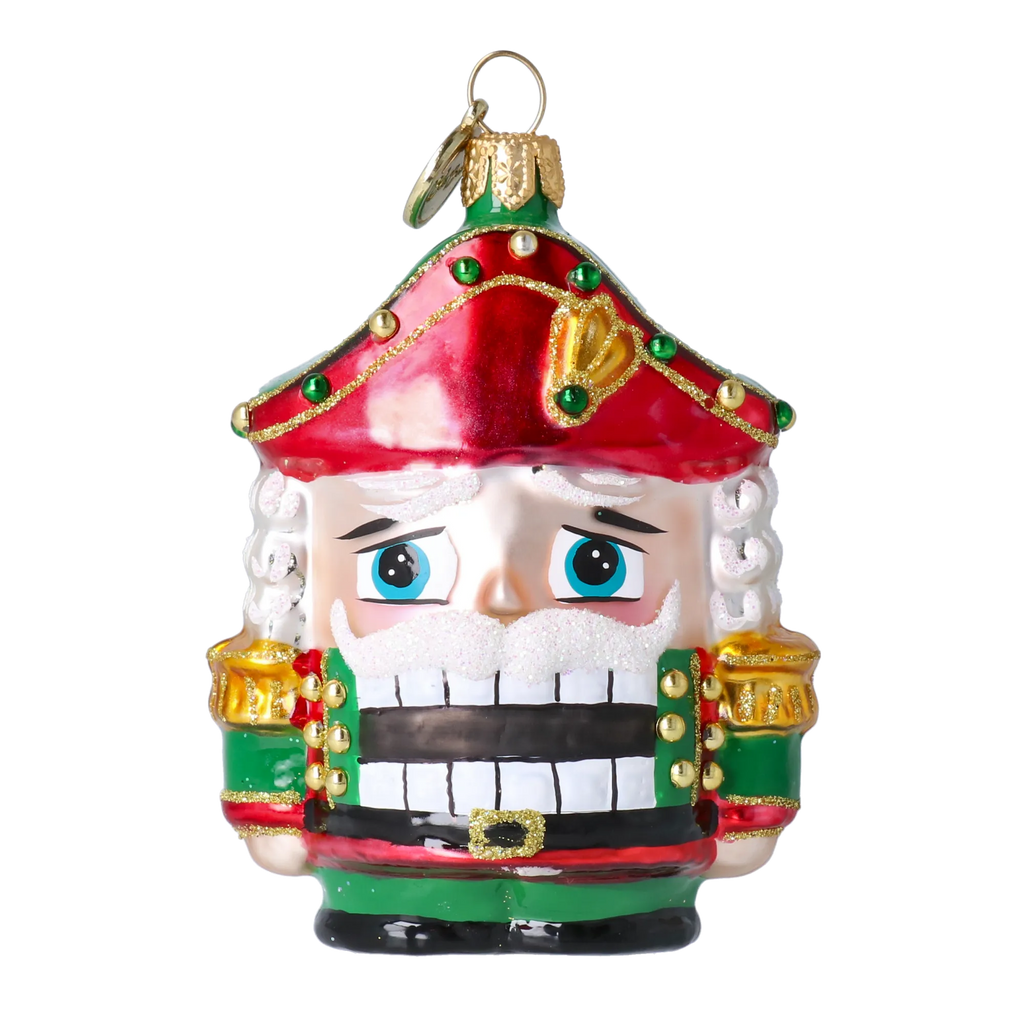 Solemn Sentry | Hand-Painted Glass Ornament | Blubom 2025-025