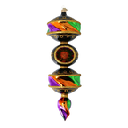 Obsidian Masquerade | Hand-Painted Glass Ornament | Blubom 2025-028